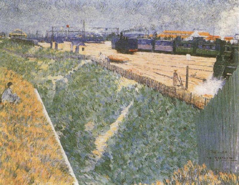 Charles Angrand The Western Railway Leaving Paris